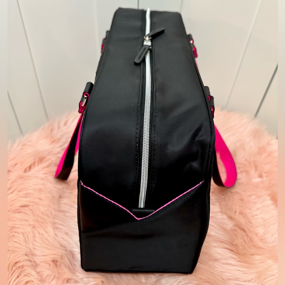 SJP Convertible Weekender Travel Carry-On Duffel Bag Black and Pink NEW! FIRM!! - Picture 16 of 16